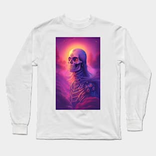 Skinny Skeleton Warrior Long Sleeve T-Shirt